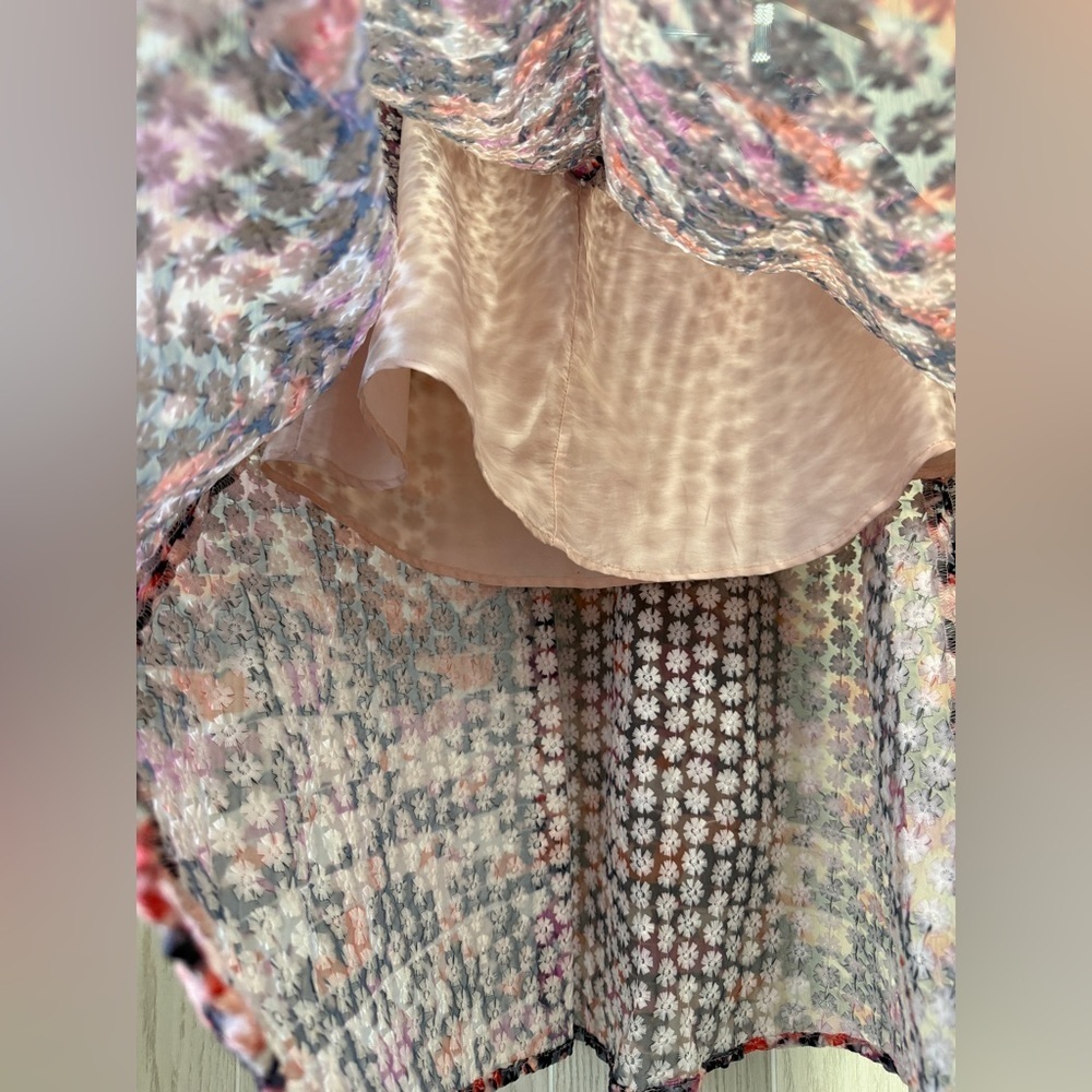 Sam Edelman Enchanted Kiss Organza Floral Skirt Size 2 EUC - Picture 6 of 7
